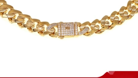 Moda Hip Hop Classic Cuban Link Chain Cubic Zirconia Miami Cuban Link Chocker Collar/Pulsera para hombres y mujeres